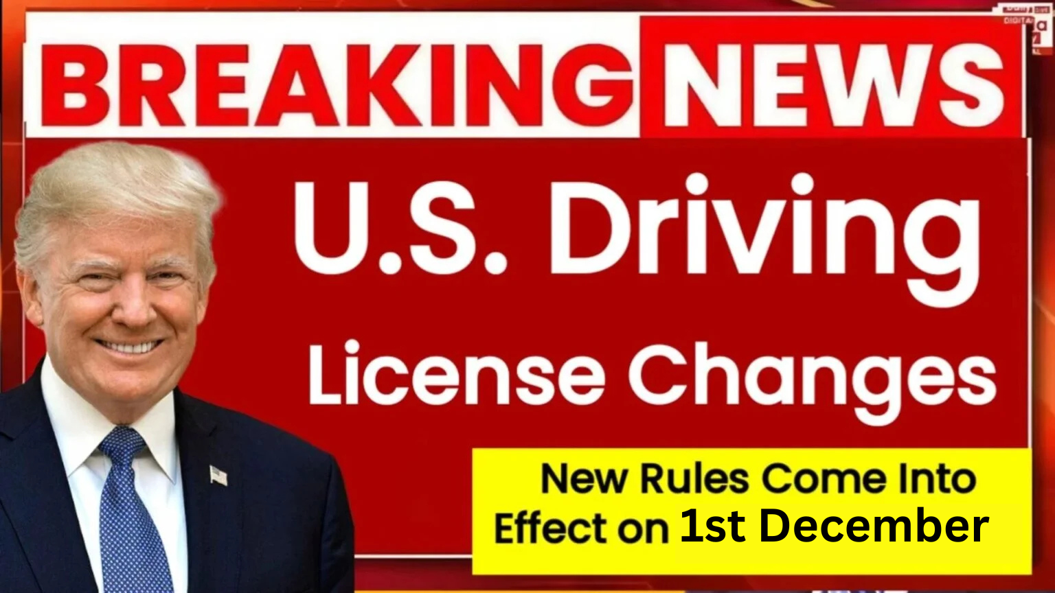 U.S.A Driving License Changes 2025 – New Rules Come Into Effect on 1st December